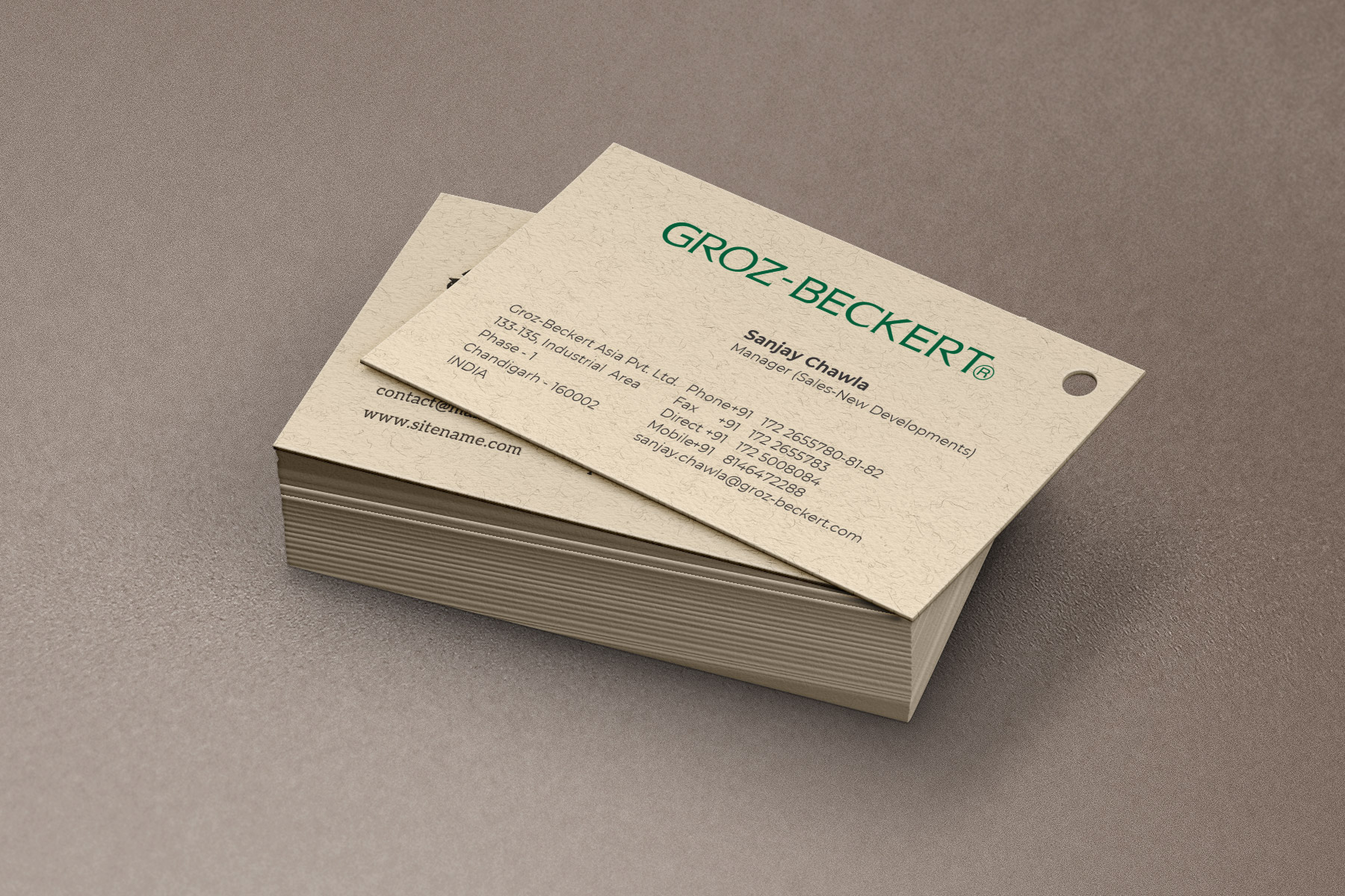 Wool Finish Business Cards