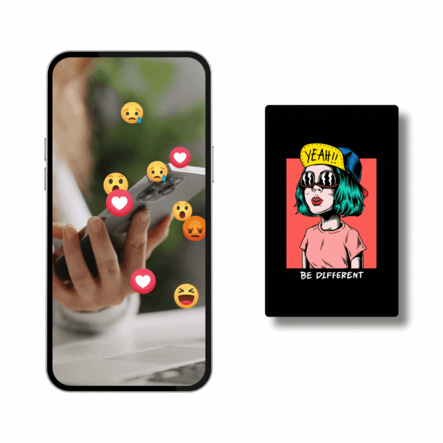 NFC Social Card for Instagram and linkedIn