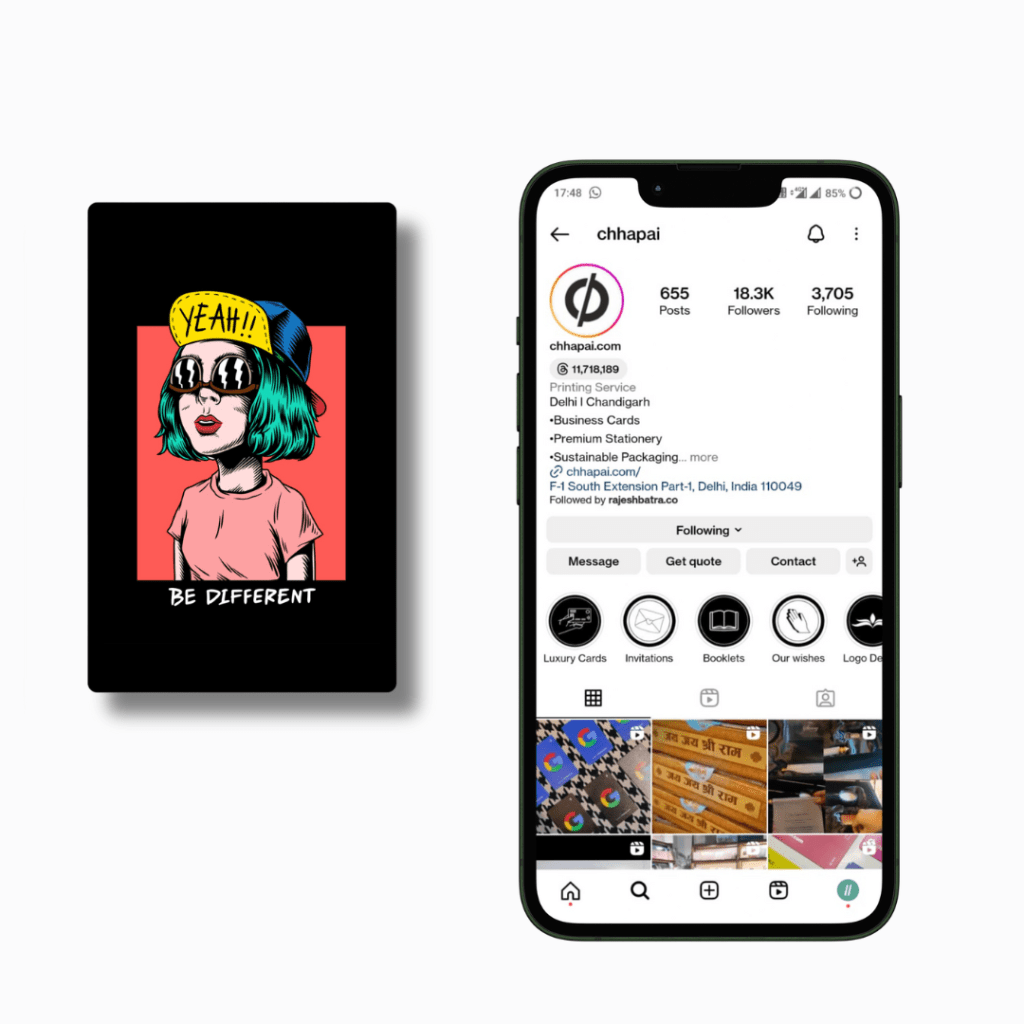 NFC Social Card Share your Instagram with atap