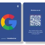 NFC Google review card Blue PVC Material