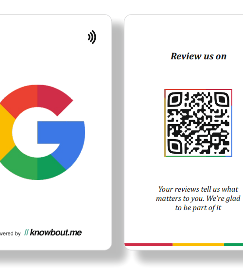 Google review white cards