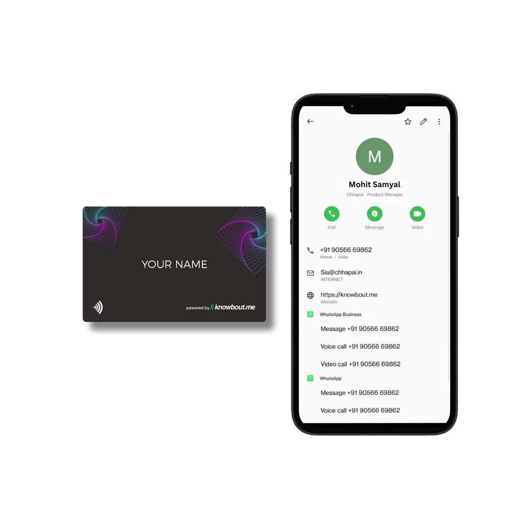 NFC Business Card with Vcard feature